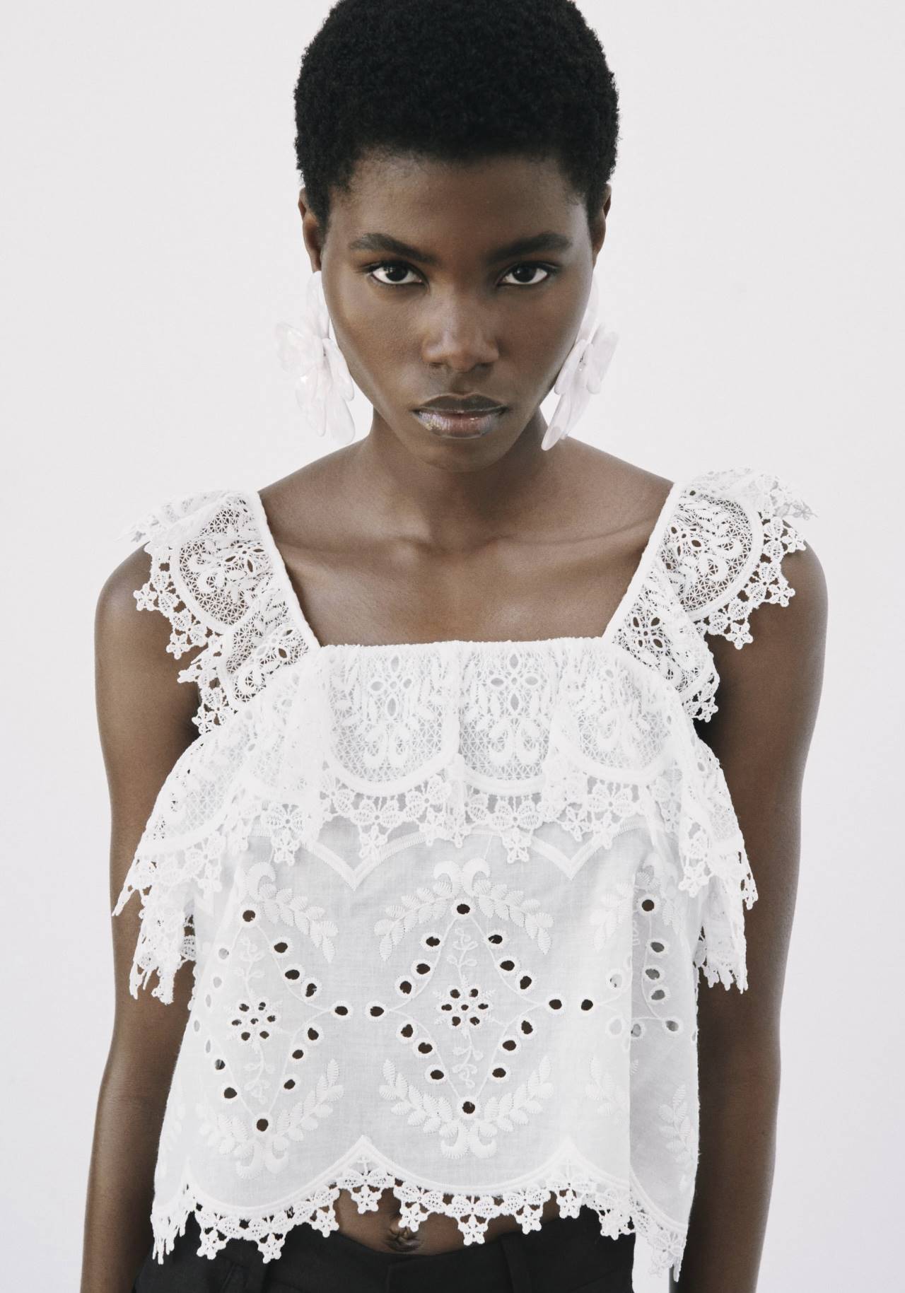 Haut Sans Manches Zara Couleur Crème - Taille L - Parfait Pour L'été - Porté Une Seule Fois