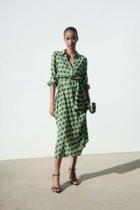 Robe Chemise Zara Taille 40 En Coton Floral - Neuf Sans étiquettes, Fabriqué Au Portugal