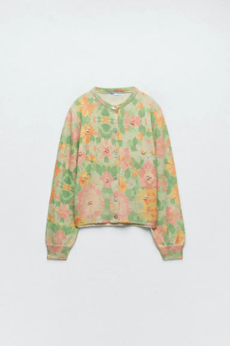 Cardigan rose tricot réversible devant/dos Femme
