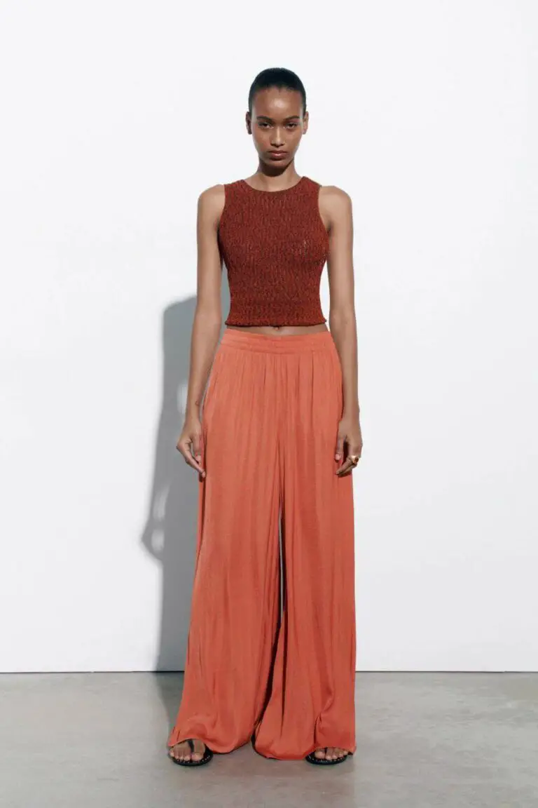 Pantalon ZARA Taille 40 / L Couleur Rose - Occasion En Très Bon état - Vêtement D'occasion De Qualité