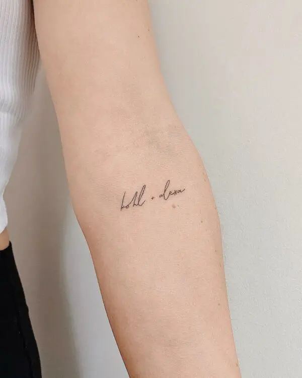 Tatouage Prenom Avant Bras Discretnull