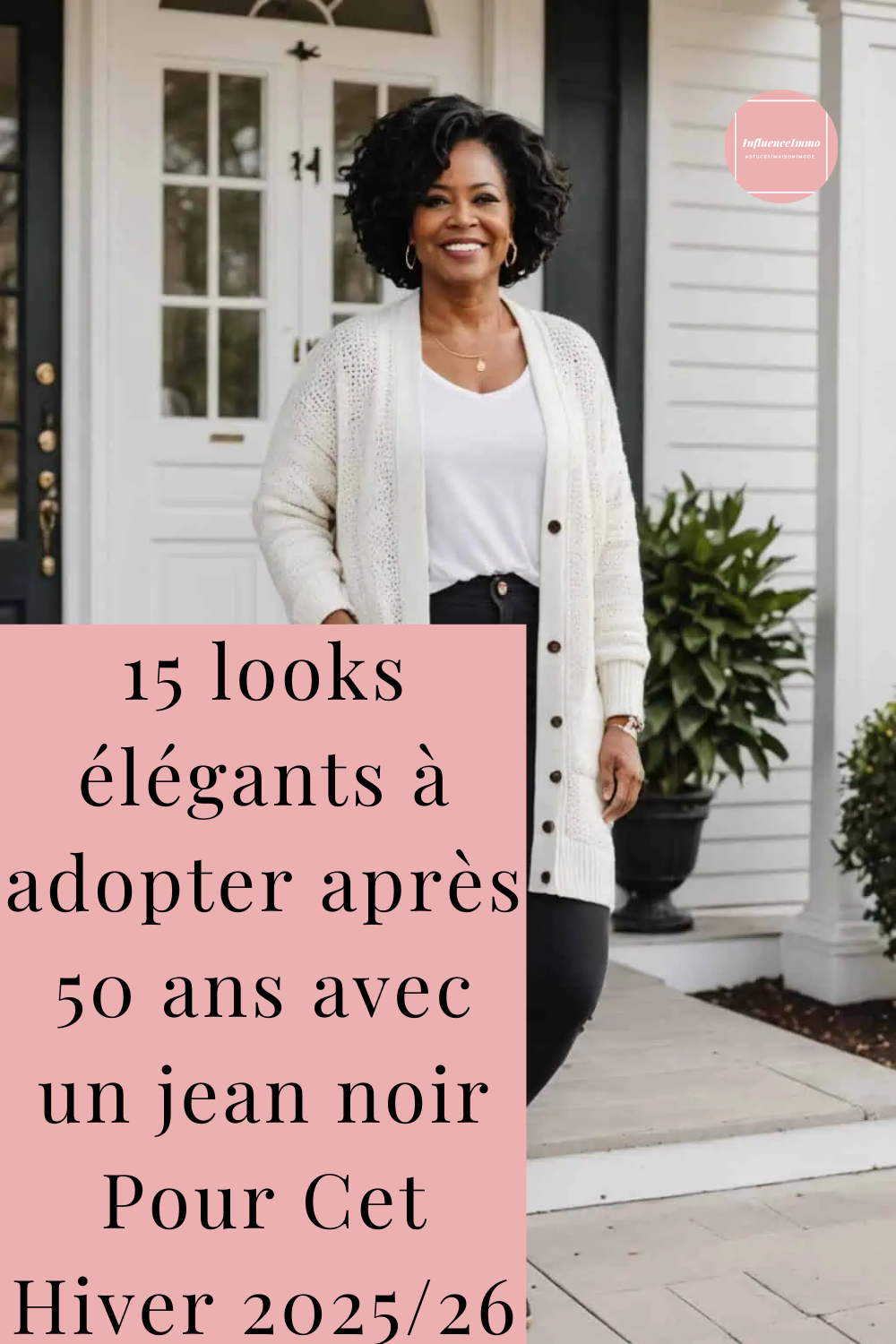 15 Façons Simples Mais Elégantes de Porter Un Jean Noir Après 50 Ans