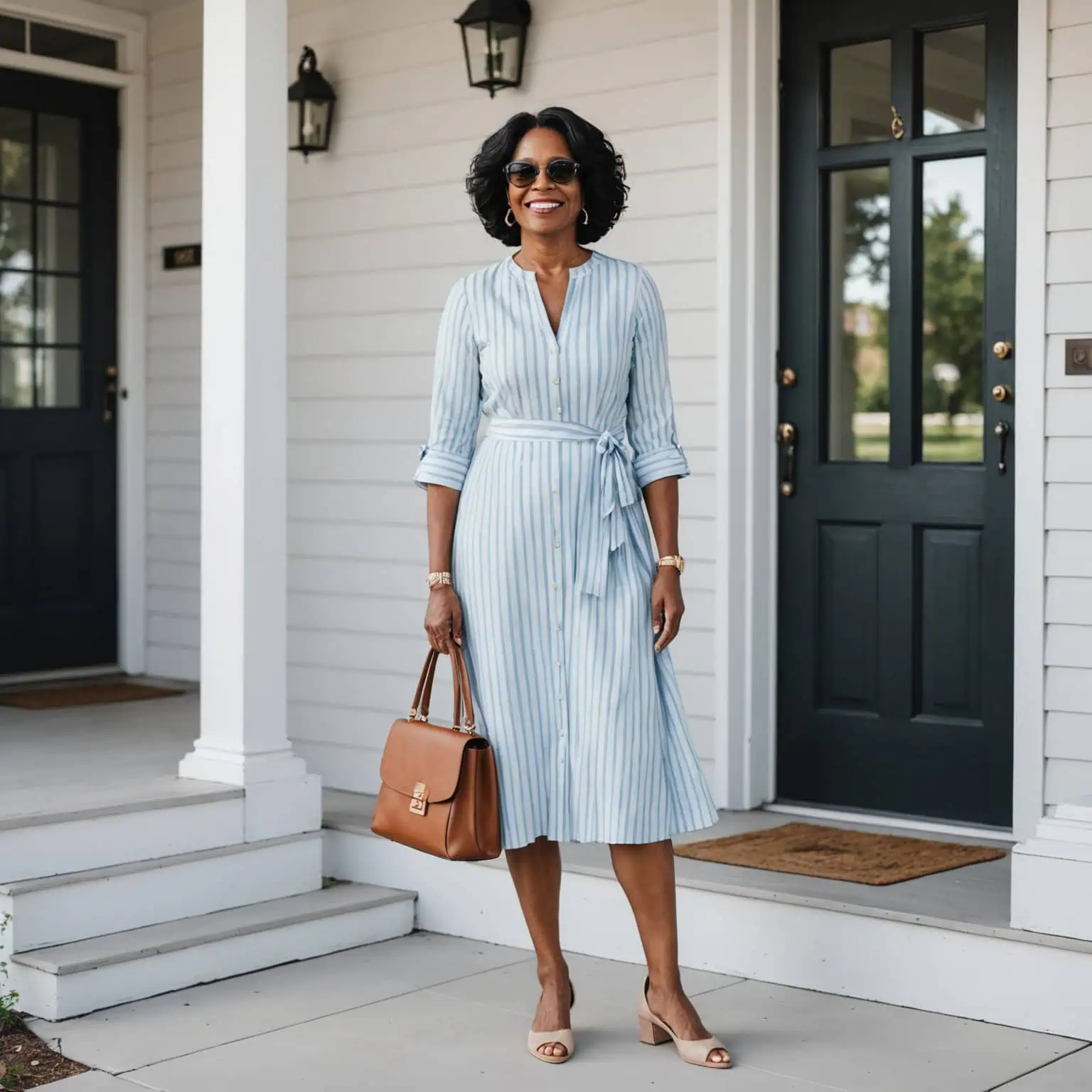 Robe en coton à taille nouée : confort et style