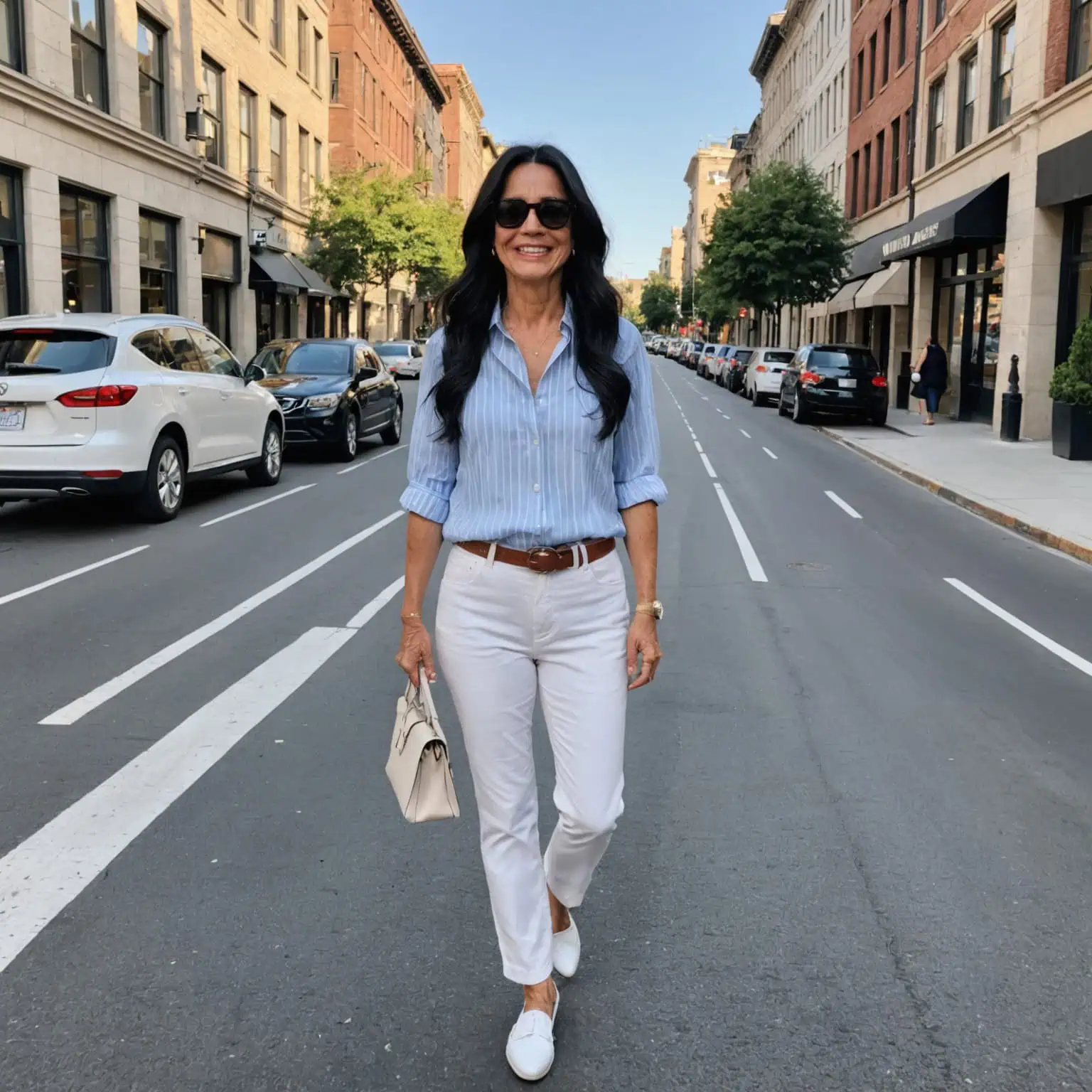 Chemise rayée en popeline : le chic sans effort