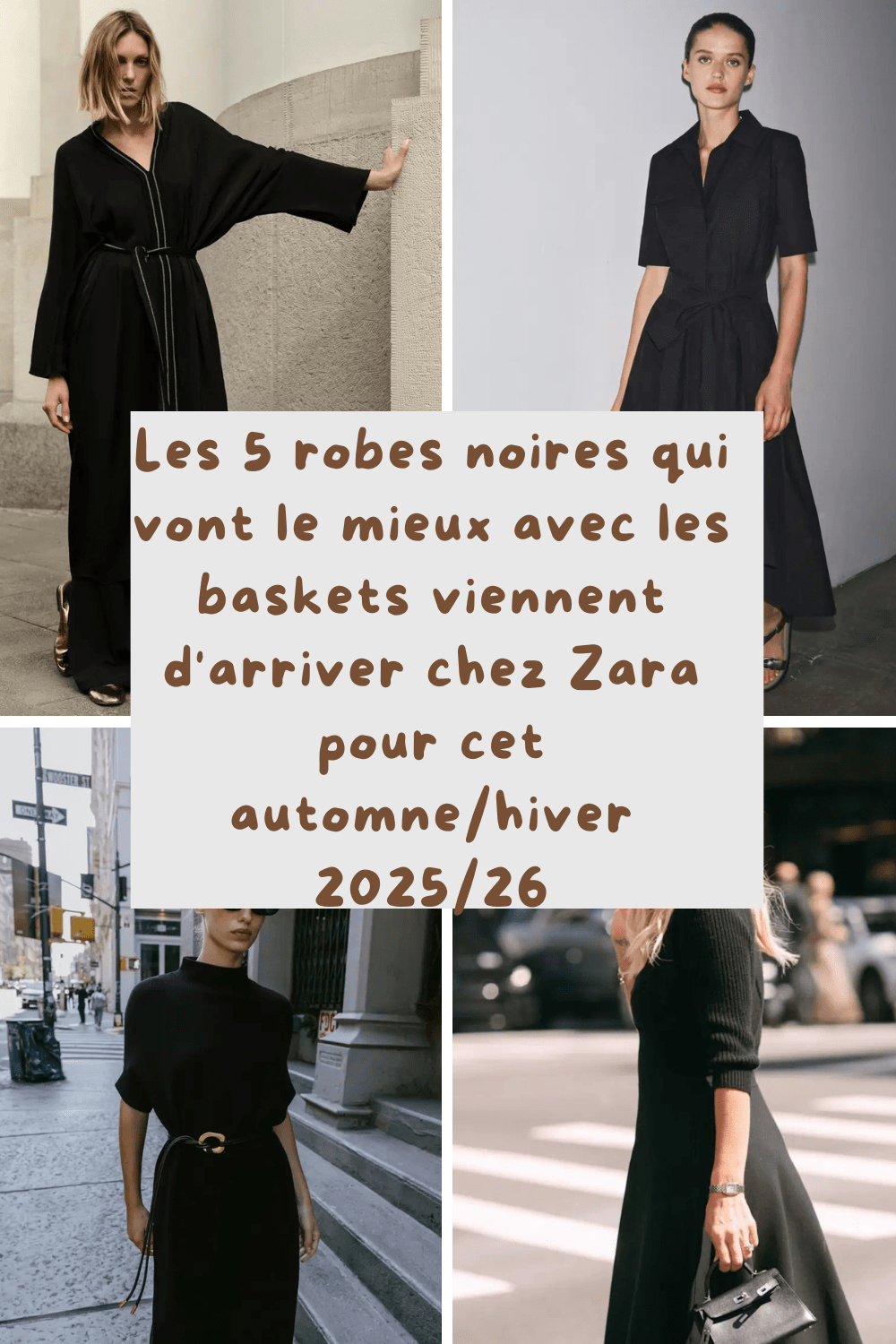 5 Robes Noirs Zara Facile A Associer Avec des Baskets Pour Cet Automne/Hiver 2025/26