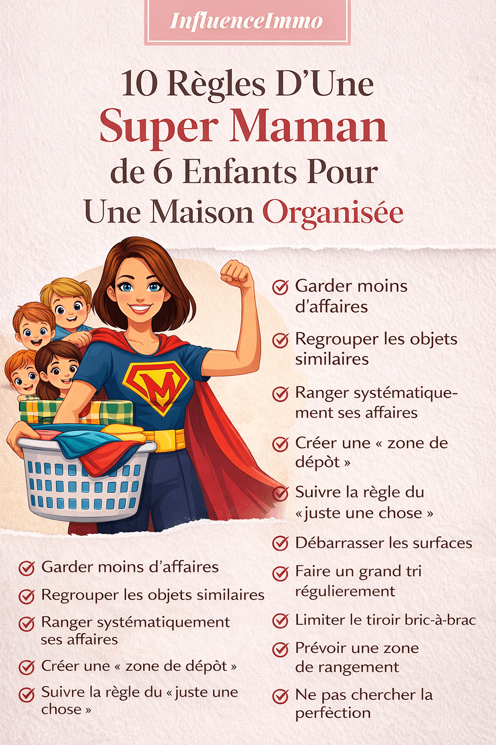 Super maman : 10 règles pour une maison organisée avec 6 enfants