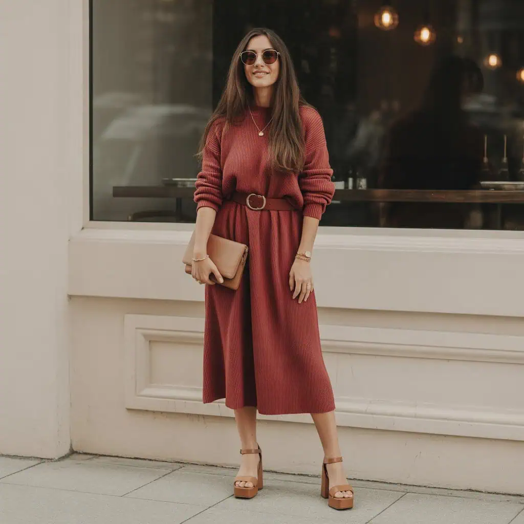 Modifier la forme de la chaussure – astuce style 2026 Sandales compensées camel : changer la forme de chaussures pour moderniser une tenue en 2026